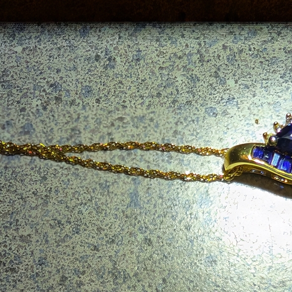Sapphire Pendant Necklace - Picture 10 of 15
